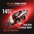 Compresor portabil fara ulei Ultra-silentios, 1450 W, 95 l/min, 8 Bar, Capacitate rezervor 24 l