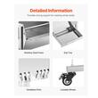 Gratar pe carbune cu capac si rotisor electric 60W, Otel Inoxidabil, Roti blocabile, Capacitate max 130 kg
