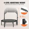 Trambulina fitness cu maner suport cu 4 niveluri de inaltime 990- 1232 mm, Pliabila, max 150 kg, cadru Otel, 34 arcuri, Diametru 1016 mm