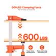 Set 4 x Cleme de fixare pentru lemn, deschidere F de 15,24, 30.48 cm, limita de sarcina 272 kg, Otel/Fonta