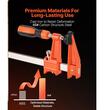 Set 4 x Cleme de fixare pentru lemn, deschidere F de 15,24, 30.48 cm, limita de sarcina 272 kg, Otel/Fonta