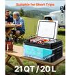 Frigider auto cu compresor, 20 l, 1 x zona racire, 12/24 V DC, 110-240 V AC, Bluetooth, 60 W, 623 x 378 x 280 mm, Ecran tactil