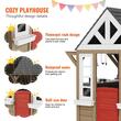 Spatiu joaca multifunctional, Casuta cu bucatarie, Lemn cedar, 1403x1260x1660 mm