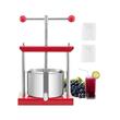 Presa manuala pentru struguri si fructe moi, Capacitate 3 l, Inox, 260x205x560 mm