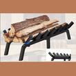 Suport de lemne pentru semineu sau vatra de foc, Vivatechnix 762 x 340 mm, Otel, teava 3/4 inch, Negru mat