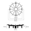Suport de lemne pentru semineu sau vatra de foc, Vivatechnix diametru 638 mm, Otel, Negru 