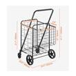 Carucior de cumparaturi pliabil, Vivatechnix, otel, 645x622x1045 mm, max 50 kg