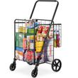 Carucior de cumparaturi pliabil, Vivatechnix, otel, 645x622x1045 mm, max 50 kg