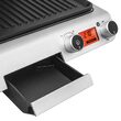 Gratar electric Inox/Sticla 2000 W, suprafata grill 300x250 mm, Placi detasabile, Senzor automat pentru gatit