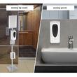 Dispenser automat pentru sapun, suport servetele, 1000 ml, Aluminiu si plastic, Argintiu