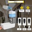 Dispenser automat pentru sapun, suport servetele, 1000 ml, Aluminiu si plastic, Argintiu