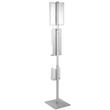 Dispenser automat pentru sapun, suport servetele, 1000 ml, Aluminiu si plastic, Argintiu