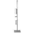 Dispenser automat pentru sapun, suport servetele, 1000 ml, Aluminiu si plastic, Argintiu
