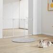 Poarta de siguranta pentru animale de companie au copii, Latime reglabila 75-147 cm, Inaltime 762 mm, Alba