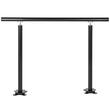 Balustrada pentru 1-4 trepte exterioare, Negru, Aluminiu, Lungime 121 cm, Unghi reglabil