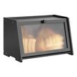 Cutie trapezoidala pentru paine, 420x250x260 mm, Lemn bambus, Negru