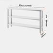 Masa de lucru Inox, pentru preparare alimente, 356x1524x864 mm, 2 x rafturi