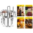 Cazan pentru distilat alcool, Inox si Cupru, Capacitate 19 l