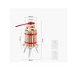Presa mica pentru struguri si fructe moi, Capacitate 6 l, Otel/Lemn fag, 430x290x575 mm