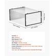 Set 12 cutii pentru pantofi, stivuibile, transparente, Gri, maxim marimea 46, dimensiune 334 x 230 x 145 mm