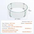 Aparatoare focar semineu, Rotund, Sticla termoizolanta, Grosime 6 mm, Dimensiune 435 x 170 mm