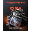 Compresor portabil fara ulei Ultra-silentios, 860 W, 70 l/min, 8 Bar, Capacitate rezervor 8 l