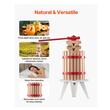 Presa mica pentru struguri si fructe moi, Capacitate 6 l, Otel/Lemn fag, 430x290x575 mm