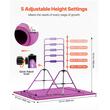 Bara gimnastica pliabila pentru copii, max 63 kg, Inaltime reglabila 914-1321 mm, saltea, 2 x inele, Violet