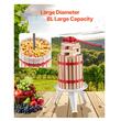 Presa mica pentru struguri si fructe moi, Capacitate 6 l, Otel/Lemn fag, 430x290x575 mm