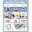 Aparat de facut gheata, 41 kg/zi, Stocare 6 kg, Afisaj led, Auto-Curatare, Inox, 32 de cuburi pe ciclu, alimentare apa rtea/bidon