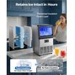 Aparat de facut gheata, 41 kg/zi, Stocare 6 kg, Afisaj led, Auto-Curatare, Inox, 32 de cuburi pe ciclu, alimentare apa rtea/bidon