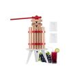Presa mica pentru struguri si fructe moi, Capacitate 6 l, Otel/Lemn fag, 430x290x575 mm