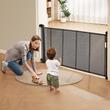 Poarta de siguranta pentru animale de companie au copii, Latime 147 cm, Inaltime 790 mm, Negru, Retractabila