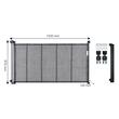 Poarta de siguranta pentru animale de companie au copii, Latime 147 cm, Inaltime 790 mm, Negru, Retractabila