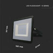 Proiector led, 100W, 4000K, IP65, 8700 lm, Negru, 261 x 32 x 217 mm