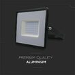 Proiector led, 50W, 6000K, IP65, 4300 lm, Negru, aluminiu