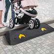 Rampa din cauciuc, pentru borduri, praguri, max 15 t, dimensiune 110 x 32 x 3.8 cm