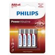 Set 4 baterii Philips LR03, AAA, Power Alcaline, blister