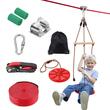 Set tiroliana lungime 20 m, capacitate max 250 kg, cablu, scaun