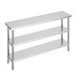 Masa de lucru Inox, pentru preparare alimente, 356x1524x864 mm, 2 x rafturi