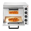 Cuptor electric profesional pentru Pizza cu diametru 356 mm, Inox, 1800 W, Etaj dublu, Temperatura reglabila 50-350 ° C, Timp coacere reglabil