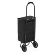 Carucior pentru cumparaturi pliabil cu 2 roti mari, geanta detasabila, maner telescopic 150-190 cm, max 35 kg, 5 x buzunare