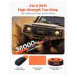 Curea de remorcare pentru off-road, lungime 9.1 m, Rezistenta la rupere 16 tone, latime 76.2 mm, 2 x inele D