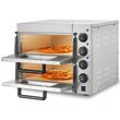 Cuptor electric profesional pentru Pizza cu diametru 356 mm, Inox, 1800 W, Etaj dublu, Temperatura reglabila 50-350 ° C, Timp coacere reglabil
