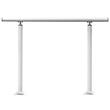 Balustrada pentru 1-4 trepte exterioare, Alb, Aluminiu, Lungime 121 cm, Unghi reglabil