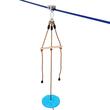 Set tiroliana lungime 16 m, capacitate max 250 kg, cablu, scaun