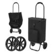 Carucior pentru cumparaturi pliabil cu 2 roti mari, geanta detasabila, maner telescopic 150-190 cm, max 35 kg, 5 x buzunare