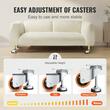 Set 4 roti pivotante cu inaltime reglabila, 3", max 82 kg / roata, ABS si Otel