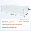 Aparatoare focar semineu, Dreptunghi, Sticla termoizolanta, Grosime 8 mm, Dimensiune 595 x 190 x 165 mm