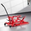 Cric hidraulic pentru motociclete, capacitate max 680 kg, Inaltime 115-385 mm, fixare chingi cu clichet